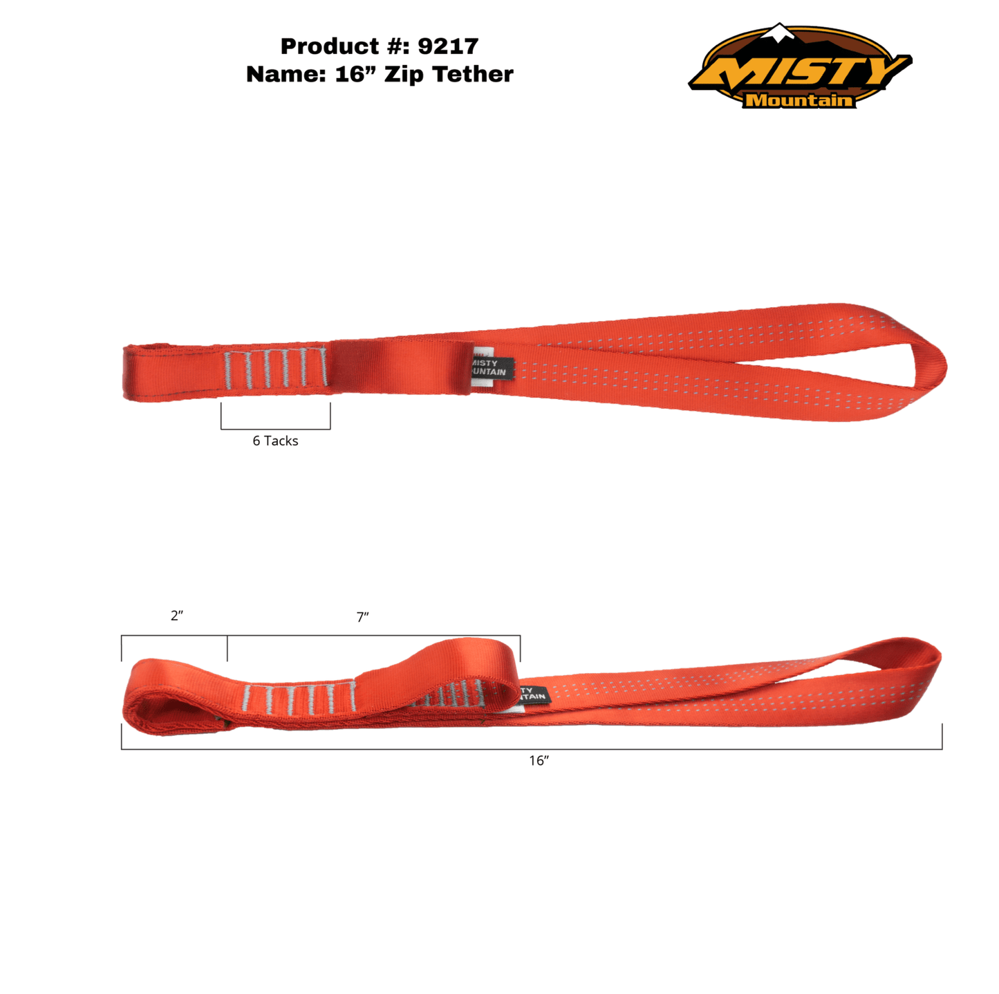 Zip Tether - Misty Mountain Threadworks